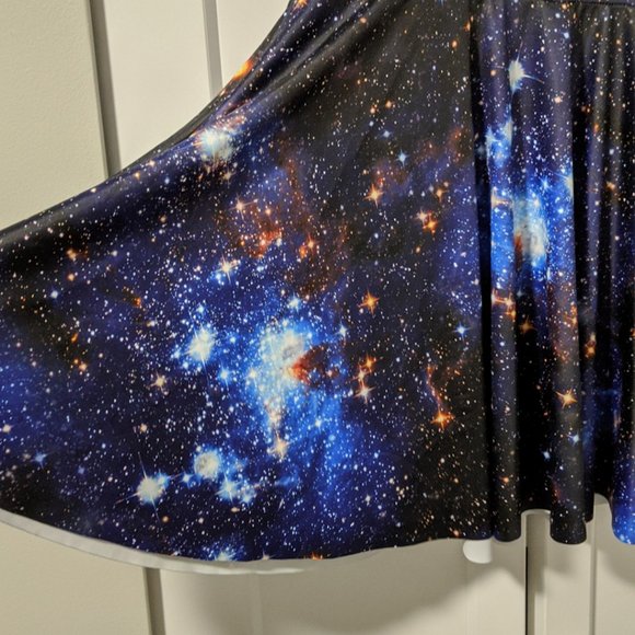 Blackmilk Galaxy Blue Reversible Skater Dress XS - Picture 8 of 10